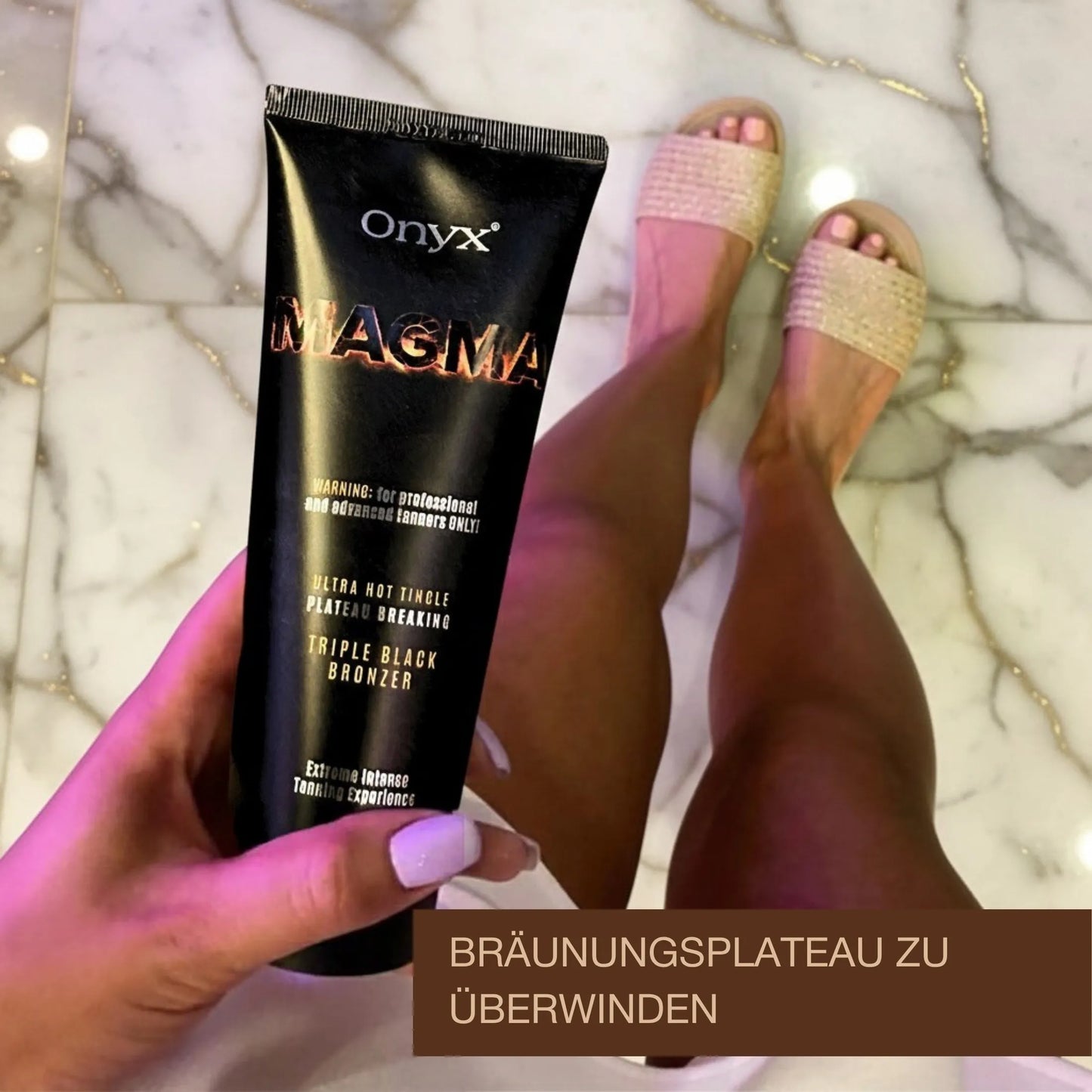 Magma Hot Tingle Sonnenbank Bräunungscreme – Triple Bronzer – Ultra-dunkle & feurige Bräune