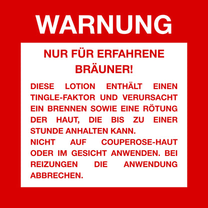Magma Hot Tingle Sonnenbank Bräunungscreme – Triple Bronzer – Ultra-dunkle & feurige Bräune