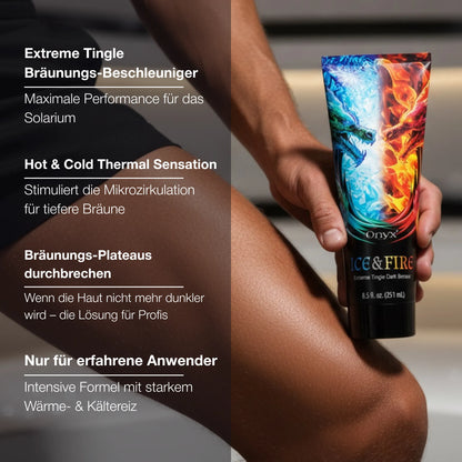 Ice & Fire Tingle Bronzer Sonnenbank Creme – Heiß & Kalt Bräunungskraft
