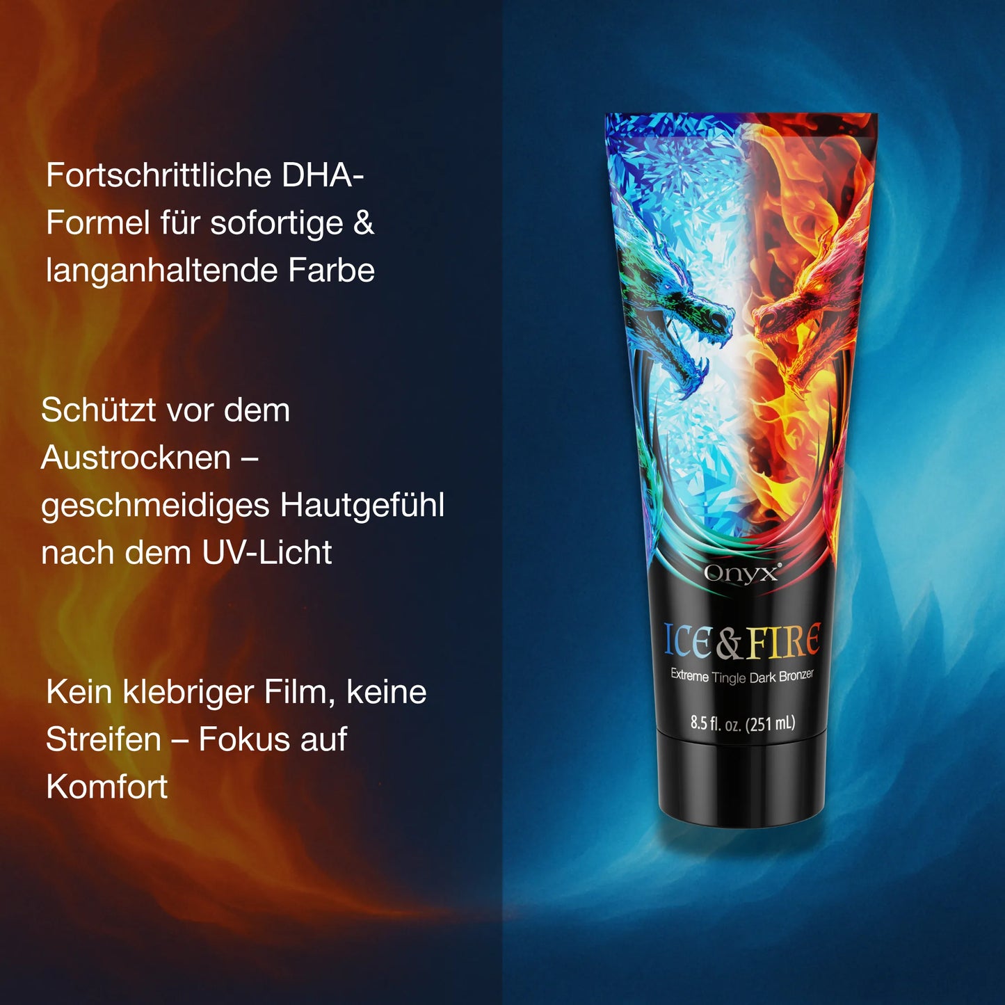 Ice & Fire Tingle Bronzer Sonnenbank Creme – Heiß & Kalt Bräunungskraft