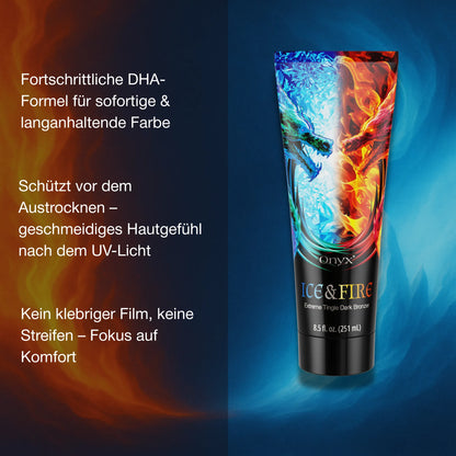 Ice & Fire Tingle Bronzer Sonnenbank Creme – Heiß & Kalt Bräunungskraft