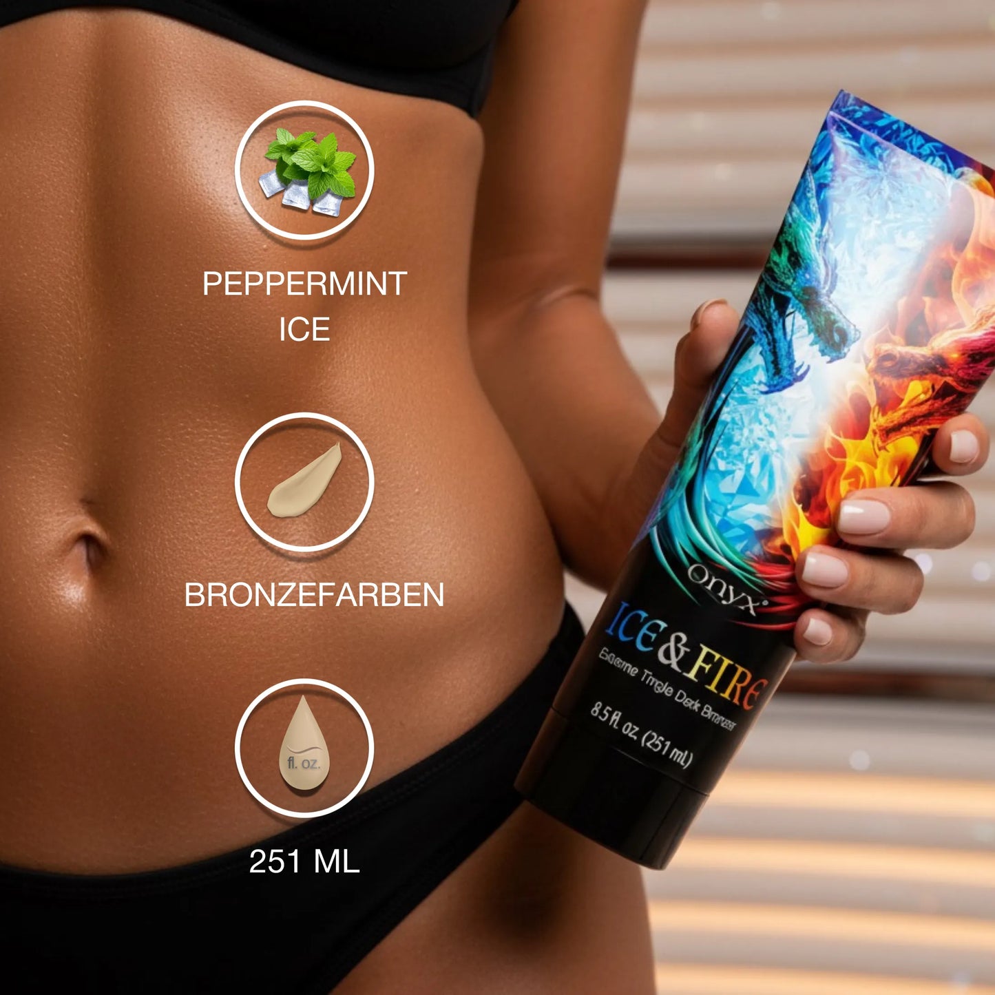 Ice & Fire Tingle Bronzer Sonnenbank Creme – Heiß & Kalt Bräunungskraft