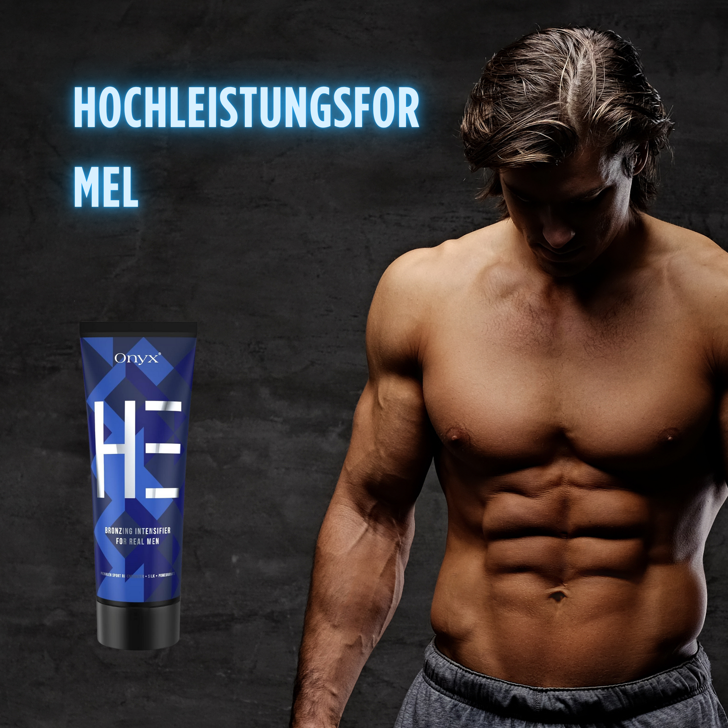 Onyx HE mit Hochleistungsformel für Männer. Liefert intensive Bräune und gepflegte Haut durch kraftvolle Bräunungsbeschleuniger.