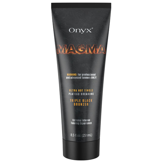Produktaufnahme der Onyx Magma Triple Black Bronzer Tube auf weißem Hintergrund